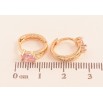 Серьги Xuping M&L цвет 18K колечки "Узор с розовыми кристаллами" фото №2
