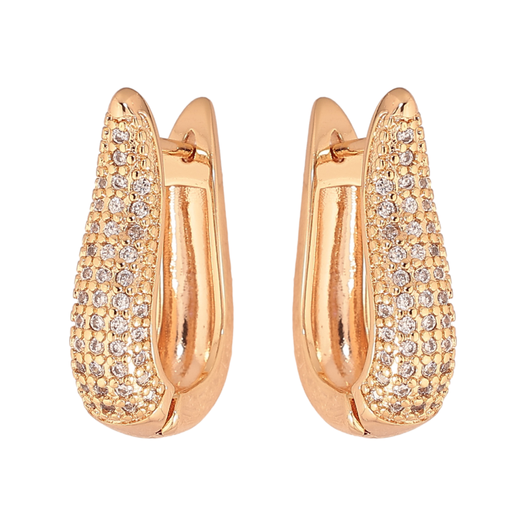 Сережки Xuping M&L колір 18K англійський замок "Інкрустація кристалами" фото №7