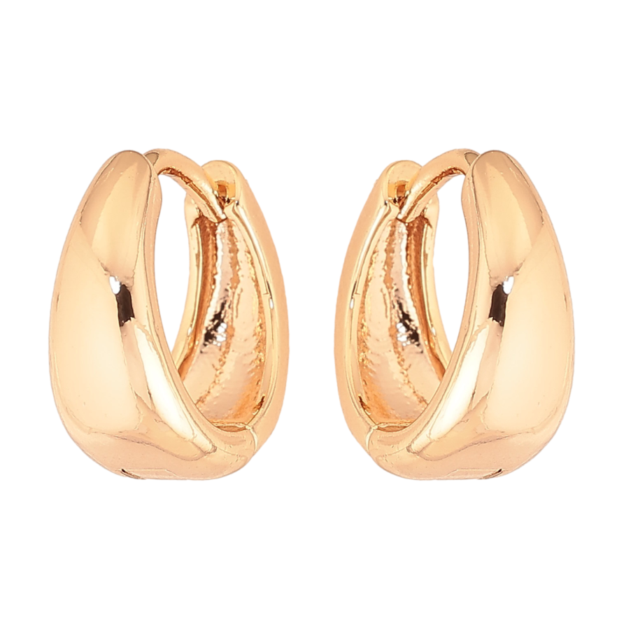 Сережки Xuping M&L колір 18K колечка "Класика" ø 14мм фото №1