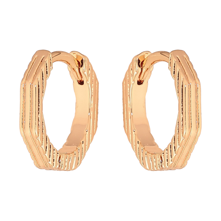 Сережки Xuping M&L колір 18K колечка "Декоративний візерунок" фото №1