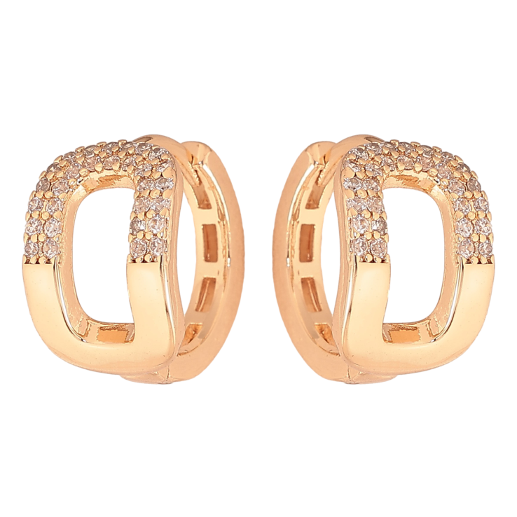 Сережки Xuping M&L колір 18K колечка "Візерунок з кристалами" фото №23 Сережки Xuping M&L колір 18K колечка "Візерунок з кристалами" фото №23