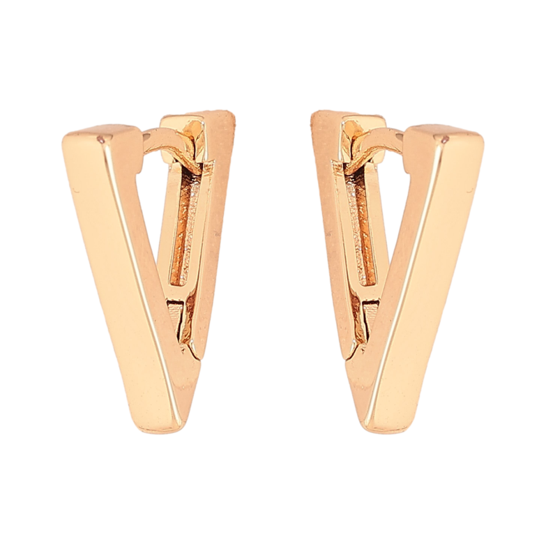 Сережки Xuping M&L колір 18K колечка "Трикутники" фото №1