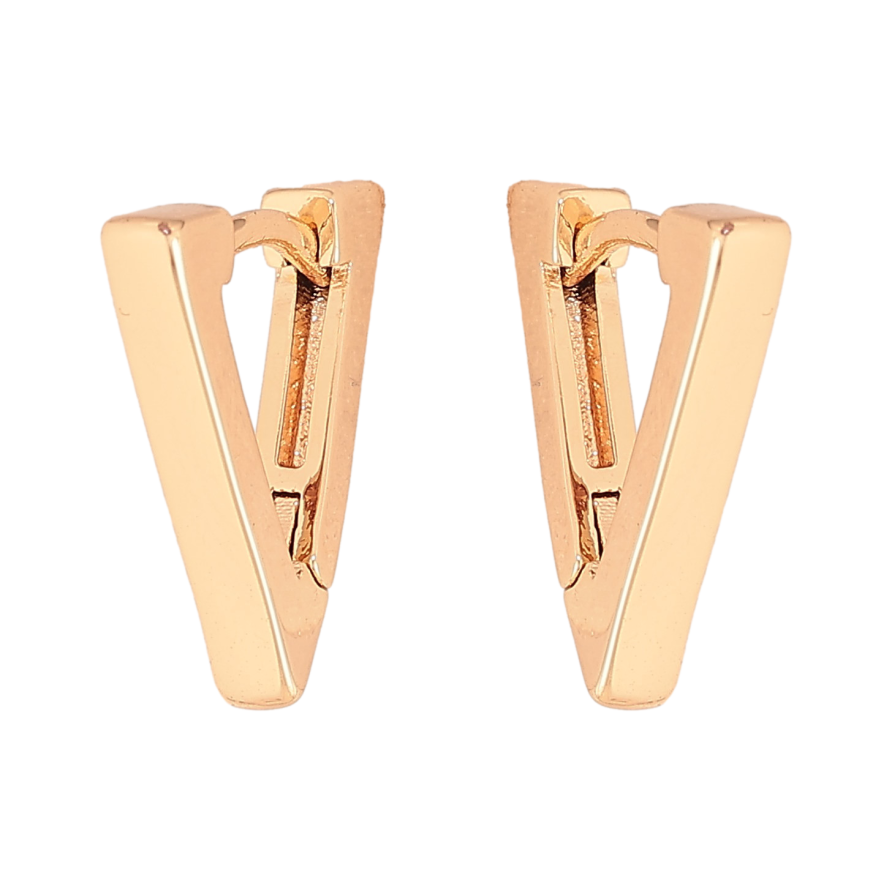 Сережки Xuping M&L колір 18K колечка "Трикутники" фото №1