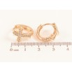 Сережки Xuping M&L колір 18K колечка "Хрестики з кристалами" фото №2