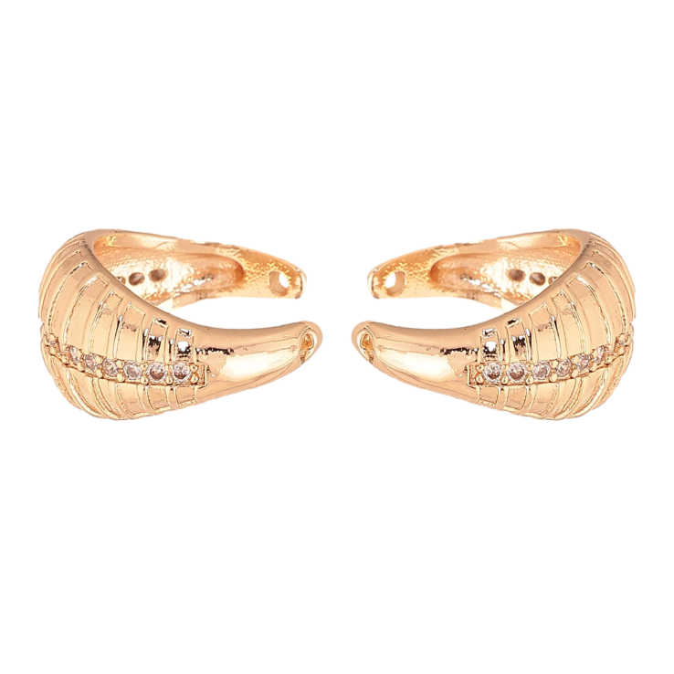 Сережки Xuping M&L колір 18К кафи "Візерунок з кристалами" фото №18