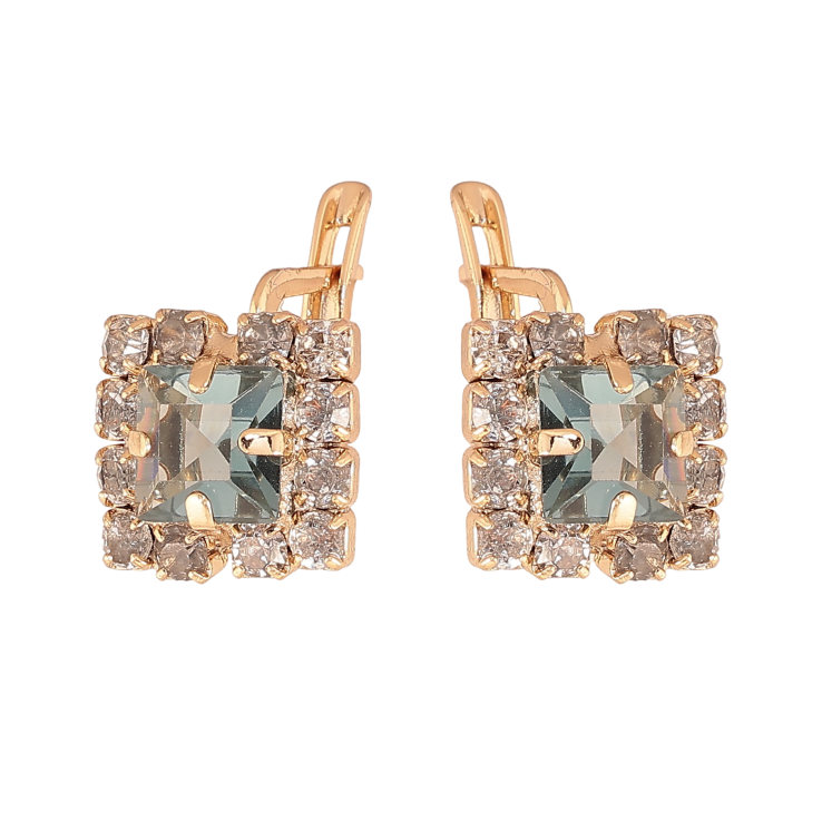 Серьги Xuping M&L цвет 18K английский замок "Инкрустация кристаллами" фото №9