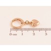 Серьги Xuping M&L цвет 18K подвески на колечках "Сердечка" фото №2
