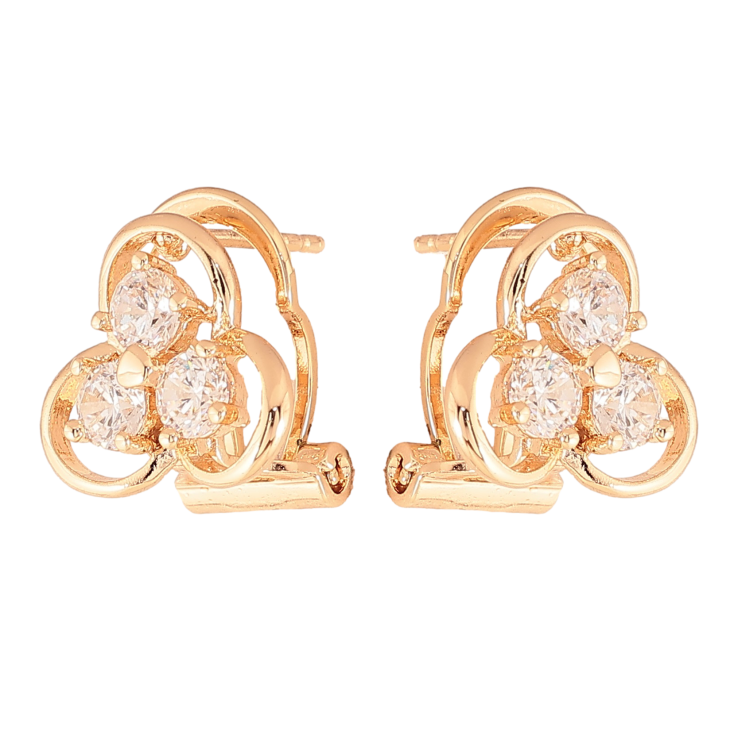 Сережки Xuping M&L колір 18K італійський замок "Візерунок з кристалами" фото №18 Сережки Xuping M&L колір 18K італійський замок "Візерунок з кристалами" фото №18