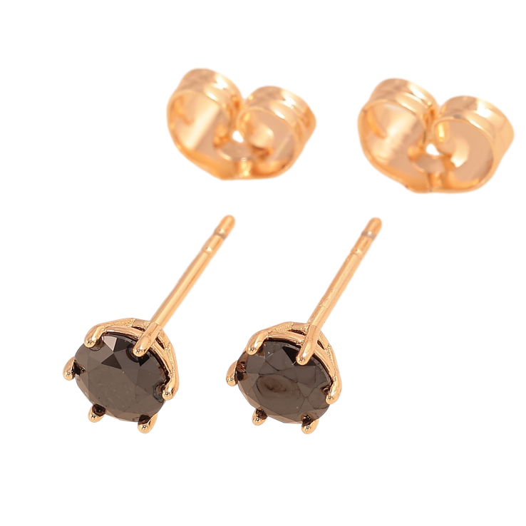 Серьги Xuping M&L цвет 18K пусеты "Черные кристаллы в 6-ти крапановой оправе" ø 5мм фото №22