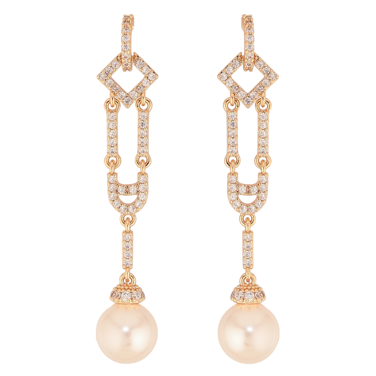 Сережки Xuping M&L колір 18K пусети "Декоративні підвіски з перлами та кристалами" фото №21 Сережки Xuping M&L колір 18K пусети "Декоративні підвіски з перлами та кристалами" фото №21