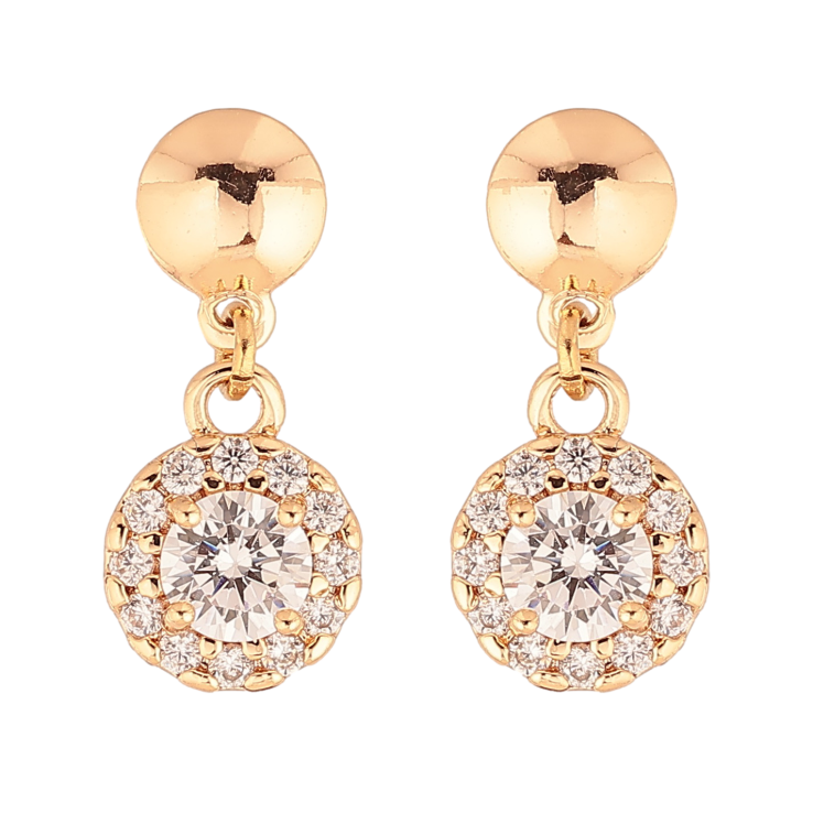 Серьги Xuping M&L цвет 18K пусеты "Подвески с инкрустацией кристаллами" фото №5