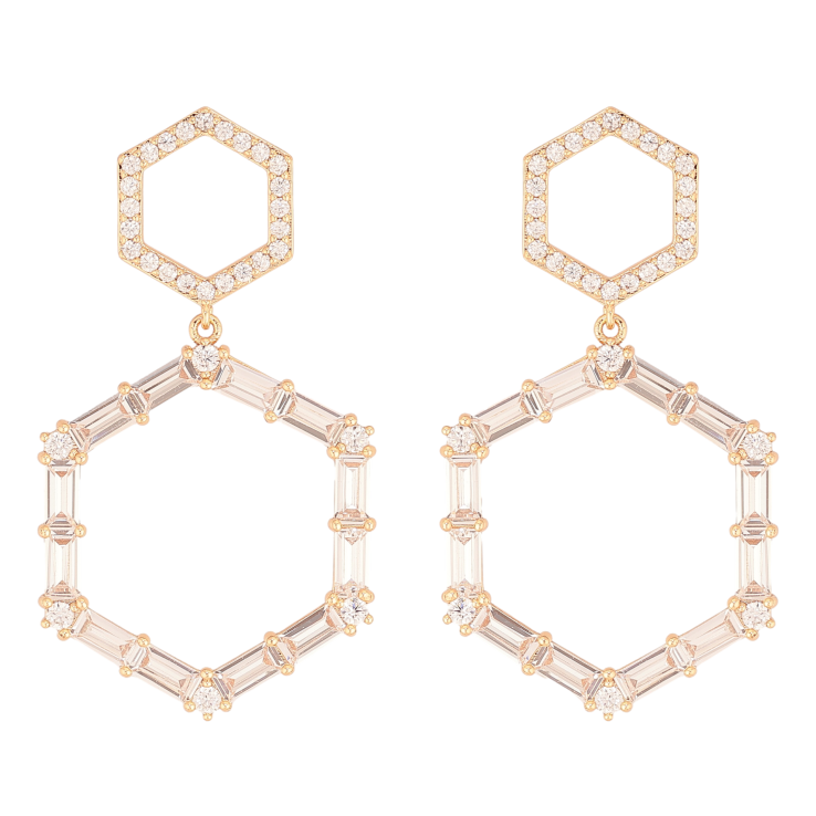 Сережки Xuping M&L колір 18K пусети "Фігурні підвіски з кристалами" фото №13