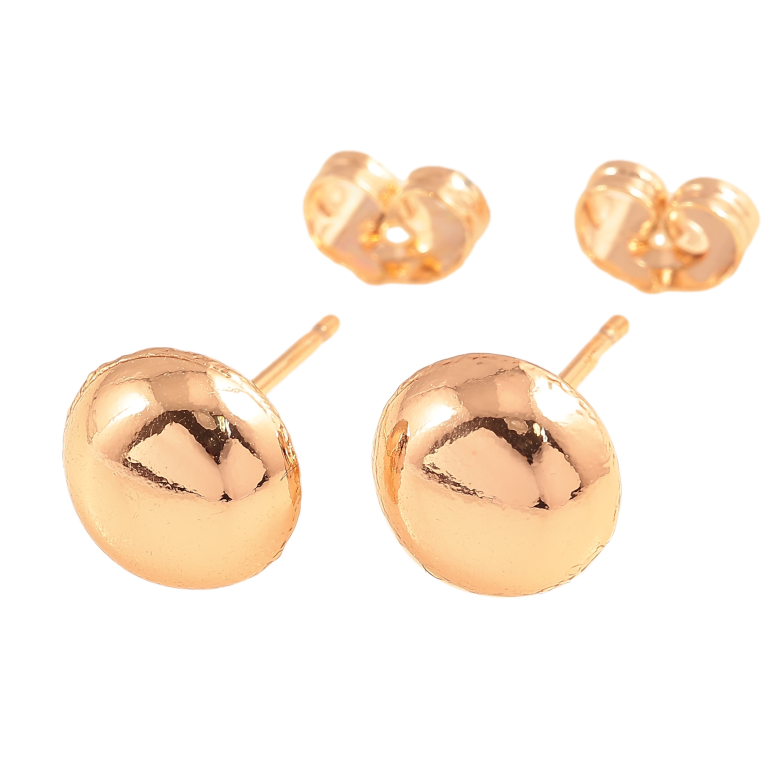 Сережки Xuping M&L колір 18K пусети "Круглі" ø 10мм фото №1