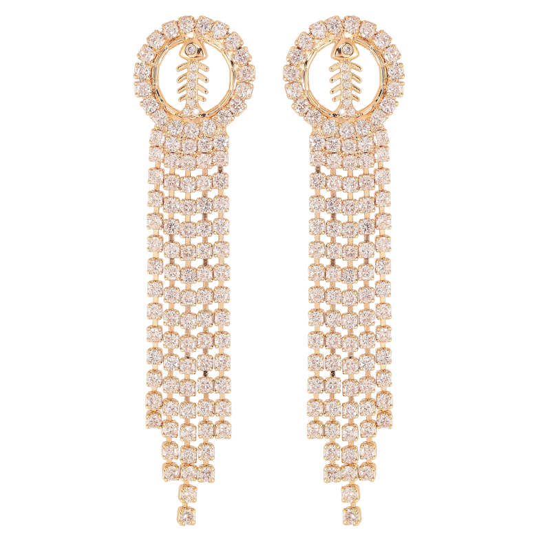 Сережки Xuping M&L колір 18K пусети "Кристальні підвіски" фото №1