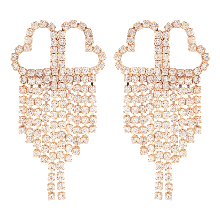 Сережки Xuping M&L колір 18K пусети "Кристальні підвіски" фото №7