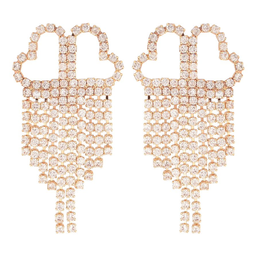 Сережки Xuping M&L колір 18K пусети "Кристальні підвіски" фото №1