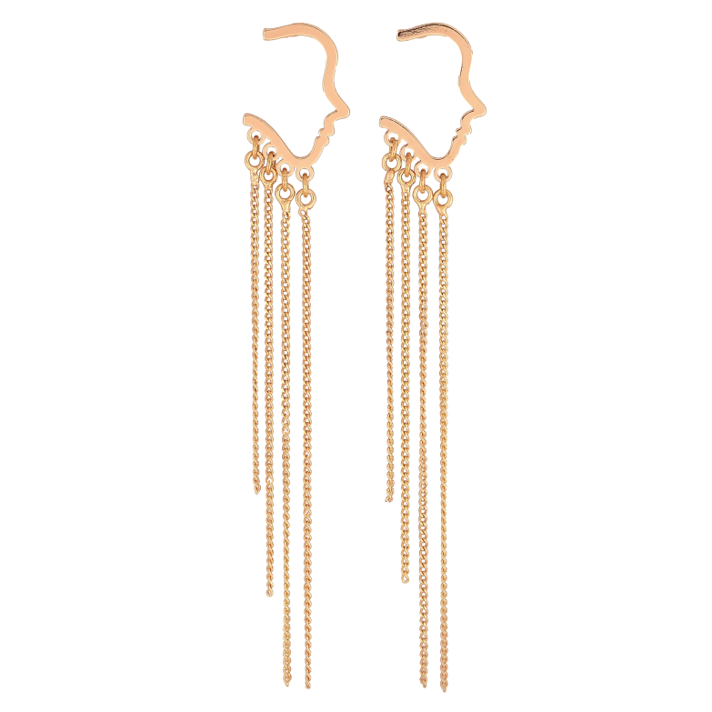 Сережки Xuping M&L колір 18K пусети "Декоративні підвіски профіль" фото №14