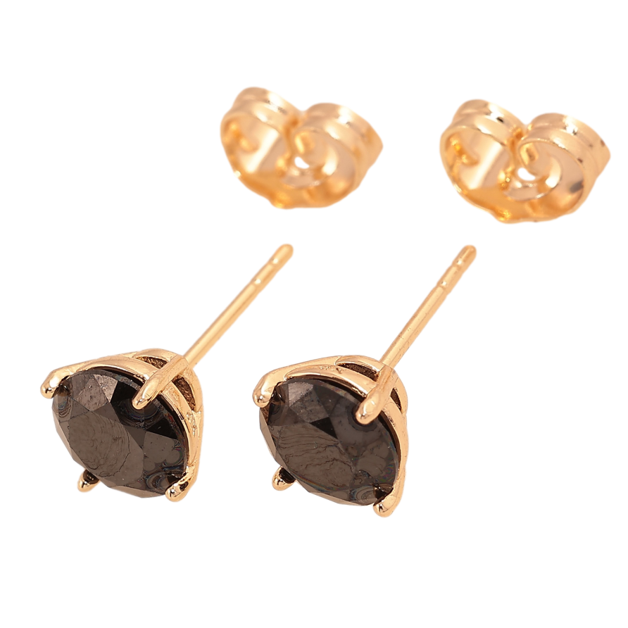 Сережки Xuping M&L колір 18K пусети "Кристали в 6-ти крапановій оправі" ø 3мм фото №1 Сережки Xuping M&L колір 18K пусети "Кристали в 6-ти крапановій оправі" ø 3мм фото №1