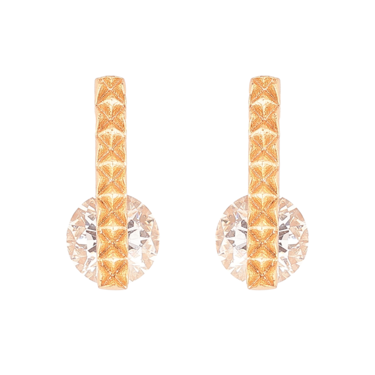 Сережки Xuping M&L колір 18К пусети "Кристали" фото №7 Сережки Xuping M&L колір 18К пусети "Кристали" фото №7