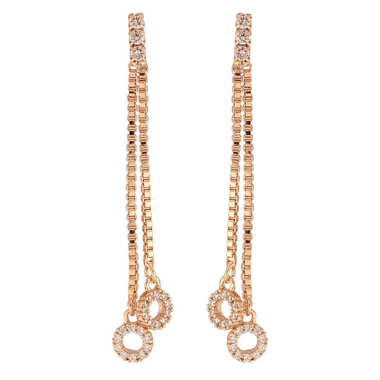 Серьги Xuping M&L цвет 18K пусеты "Подвески с кристальными кругами" фото №24