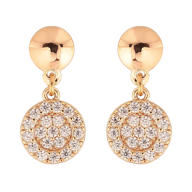 Серьги Xuping M&L цвет 18K пусеты "Подвески с инкрустацией кристаллами" фото №4