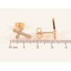 Серьги Xuping M&L цвет 18K пусеты "Крестики с кристаллами" фото №2