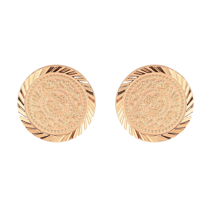 Серьги Xuping M&L цвет 18K пусеты "Декоративный узор" фото №13