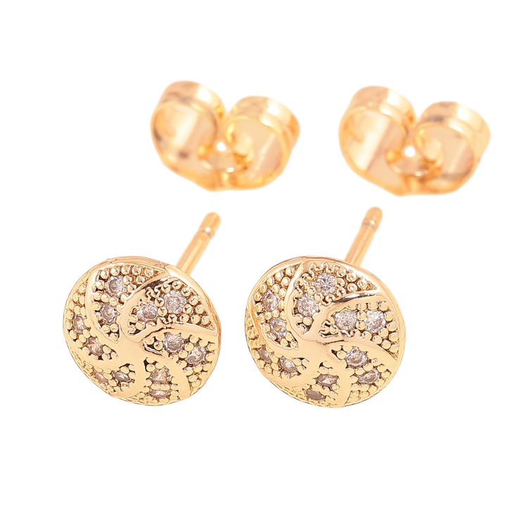 Сережки Xuping M&L колір 18K пусети "Візерунок з кристалами" фото №19