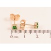 Серьги Xuping M&L цвет 18K пусеты "Зеленые кристаллы" 3х3мм фото №2