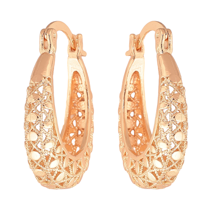 Сережки Xuping M&L колір 18K замок-шпилька "Декоративний візерунок" фото №15 Сережки Xuping M&L колір 18K замок-шпилька "Декоративний візерунок" фото №15