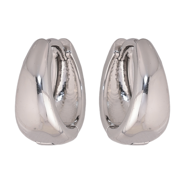 Серьги Xuping M&L цвет Родий колечки "Классика" ø 14мм фото №22