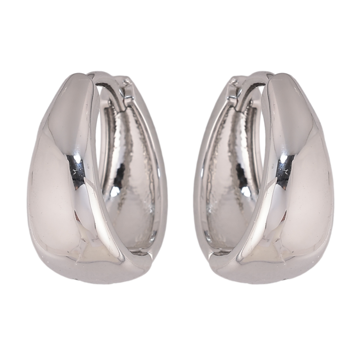 Сережки Xuping M&L колір Родій колечка "Класика" ø 18мм фото №21