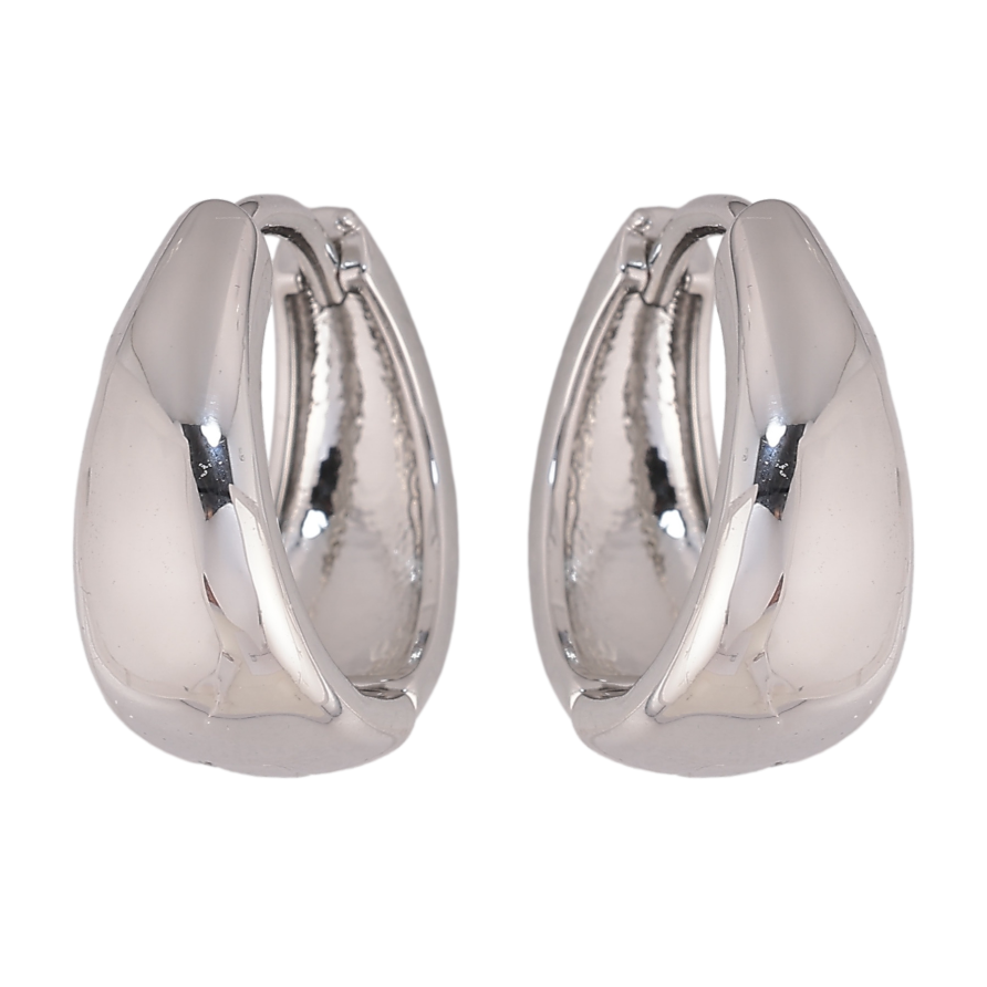 Сережки Xuping M&L колір Родій колечка "Класика" ø 18мм фото №1 Сережки Xuping M&L колір Родій колечка "Класика" ø 18мм фото №1