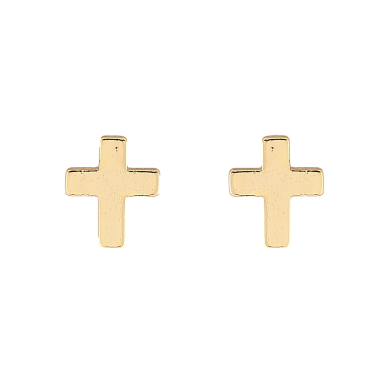 Серьги Xuping цвет Позолота 14K пусеты "Крестики" фото №1