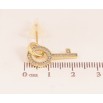 Сережки Xuping колір Позолота 14K пусети "Ключики на колечках" фото №3