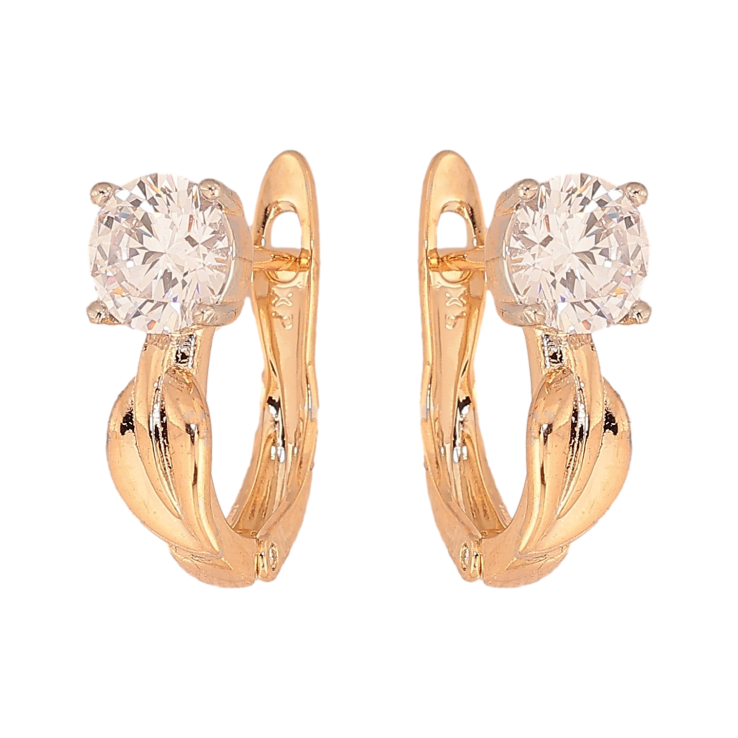 Сережки Xuping колір Позолота 18K + Родій англійський замок "Кришталеві кульбаби" фото №17 Сережки Xuping колір Позолота 18K + Родій англійський замок "Кришталеві кульбаби" фото №17