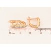 Сережки Xuping колір Позолота 18K + Родій англійський замок "Різні трикутники з доріжкою кристалів" фото №2