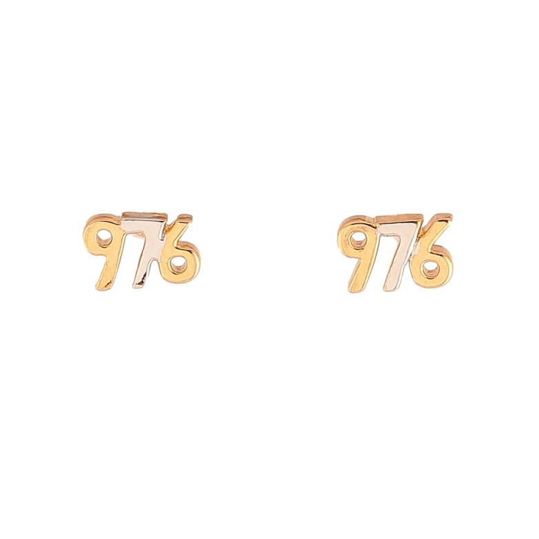 Сережки Xuping колір Позолота 18K + Родій пусети "976" фото №1