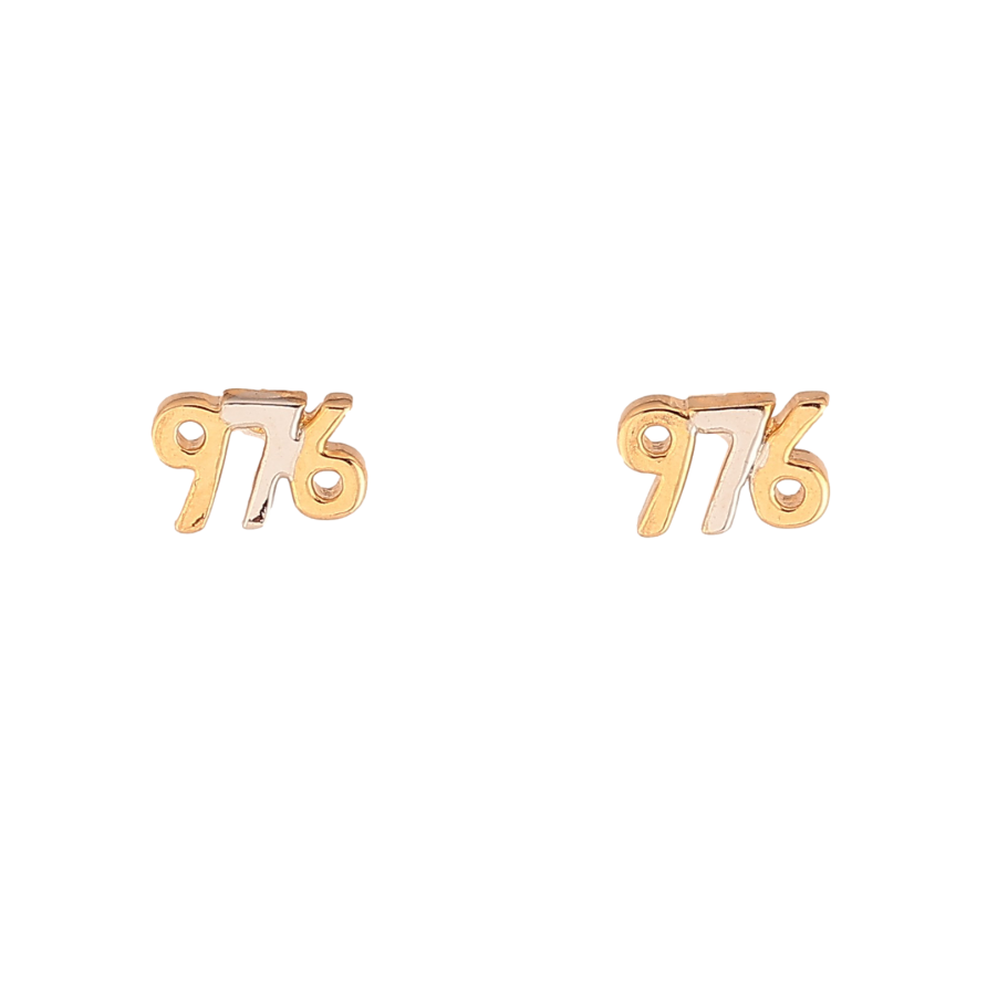 Сережки Xuping колір Позолота 18K + Родій пусети "976" фото №1