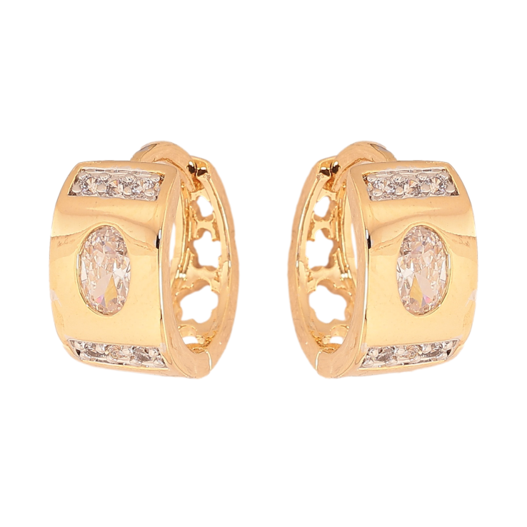 Сережки Xuping колір Позолота 18K+Родій кільця "Декоративний орнамент із вставками кристалів" фото №14 Сережки Xuping колір Позолота 18K+Родій кільця "Декоративний орнамент із вставками кристалів" фото №14