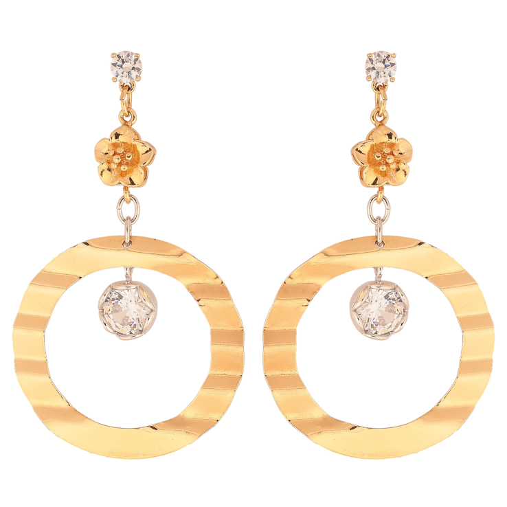 Сережки Xuping колір Позолота 18K+Родій пусети "Кільця з кристалом" фото №24 Сережки Xuping колір Позолота 18K+Родій пусети "Кільця з кристалом" фото №24