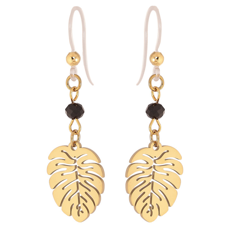 Сережки Xuping TTM Stainless Steel колір 14К французький замок "Листочки" на силіконовій дужці фото №18 Сережки Xuping TTM Stainless Steel колір 14К французький замок "Листочки" на силіконовій дужці фото №18