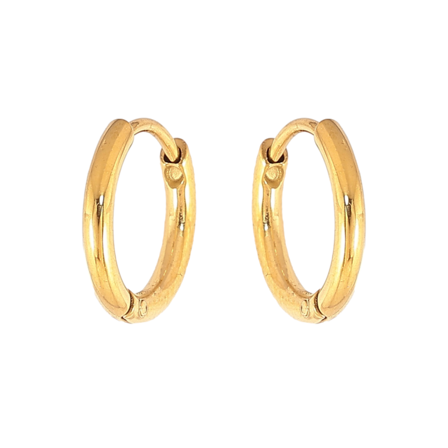 Серьги Xuping TTM Stainless Steel цвет 14К колечки "Классика, шир. 1,5мм" ø 11мм фото №1 Серьги Xuping TTM Stainless Steel цвет 14К колечки "Классика, шир. 1,5мм" ø 11мм фото №1