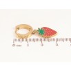 Серьги Xuping TTM Stainless Steel цвет 14К подвески на колечках "Клубнички" фото №2