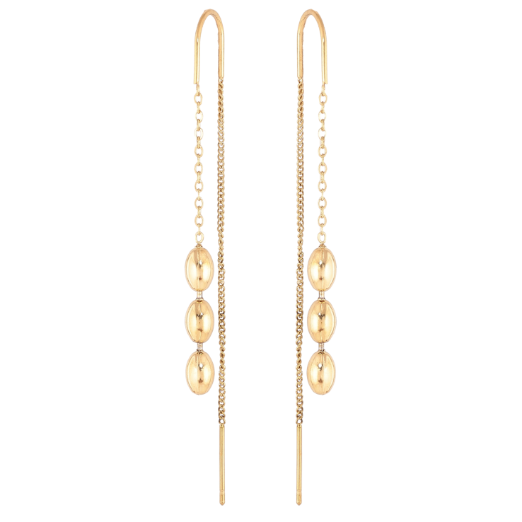 Серьги Xuping TTM Stainless Steel цвет 14К протяжки "Декоративные подвески" фото №6