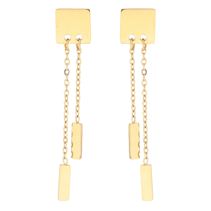 Сережки Xuping TTM Stainless Steel колір 14К пусети декоративні підвіски фото №24