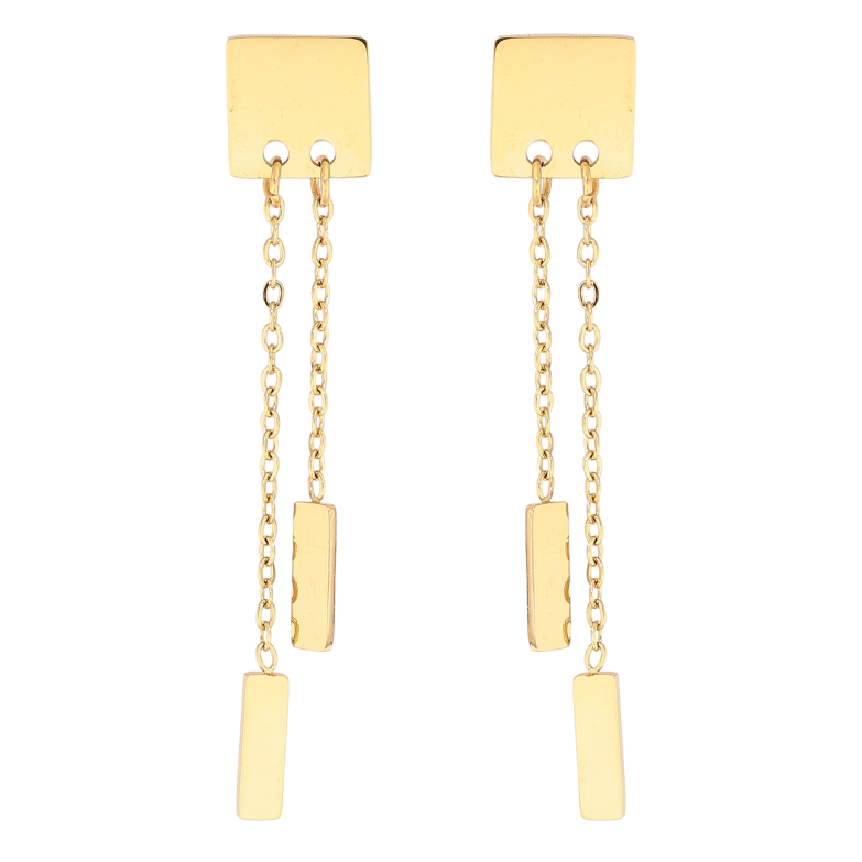 Серьги Xuping TTM Stainless Steel цвет 14К пусеты декоративные подвески фото №1