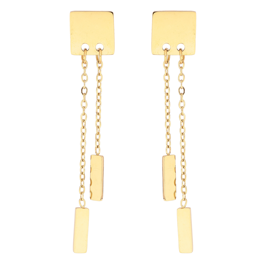 Сережки Xuping TTM Stainless Steel колір 14К пусети декоративні підвіски фото №1