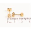 Сережки Xuping TTM Stainless Steel колір 14К пусети кубики 4х4мм фото №2