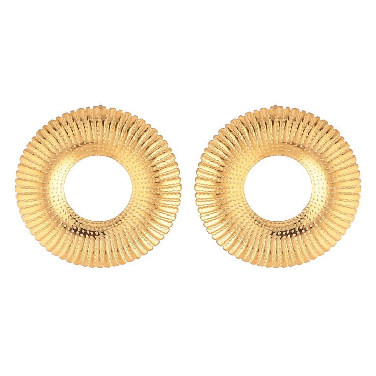 Сережки Xuping TTM Stainless Steel колір 14К пусети "Кільця декоративні" фото №7 Сережки Xuping TTM Stainless Steel колір 14К пусети "Кільця декоративні" фото №7